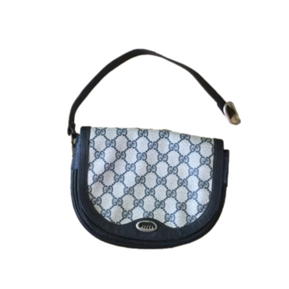 Final Sale! GUCCI VINTAGE MONOGRAM FOLD-OVER HOBO WRISTLET CLUTCH MINI PURSE - Picture 4 of 15
